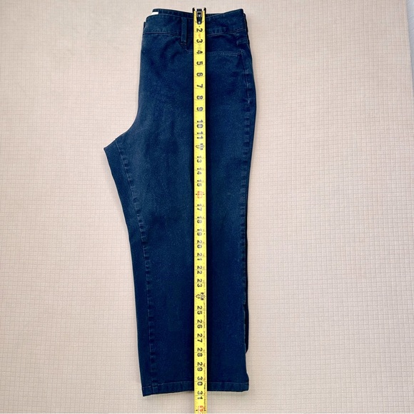 Talbots Crop Chino Pants Womens 16 Black Stretch High Waist Straight Leg Casual - Picture 7 of 10